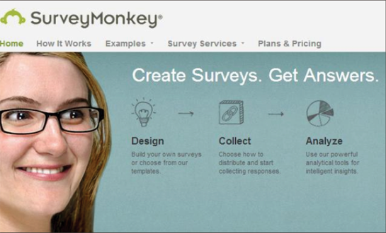 SurveyMonkey homepage.