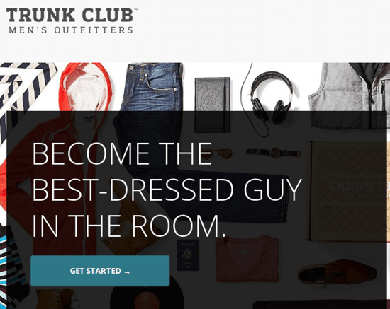 Trunk Club headline example.