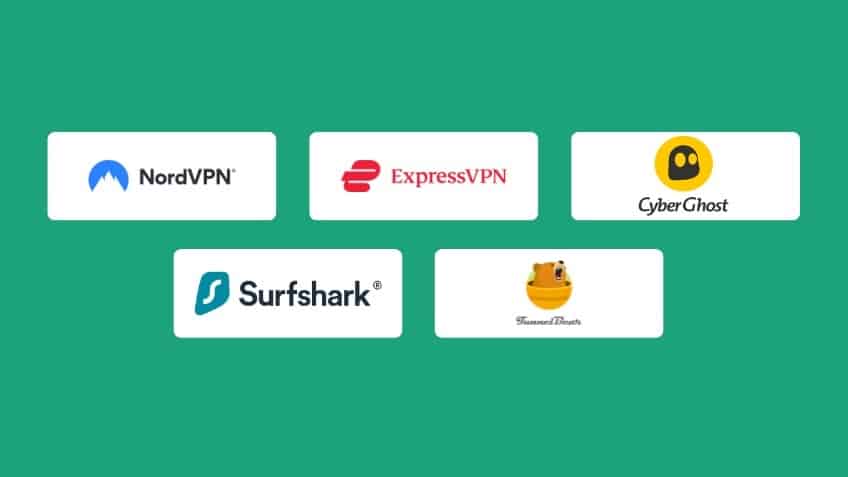 Best VPN Services brand logos for Quick Sprout. 