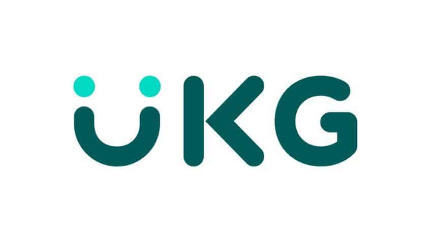UKG Dimensions logo.