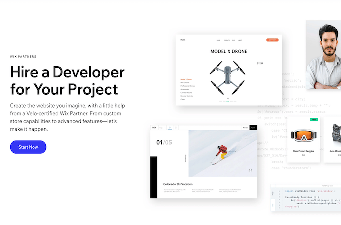 Hire a developer for Wix project landing page